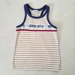 Vintage Healthtex "Back Flip" Striped Tank Top 4t